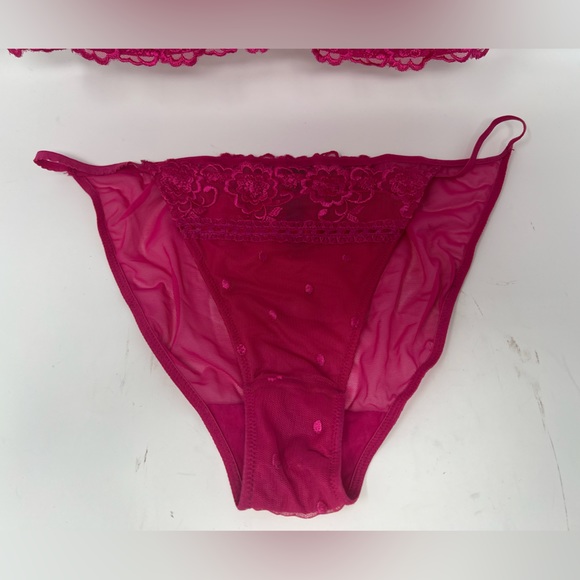 Adore Me Rose Shadow Hot Pink Floral Lace Bra 36C AB2014 - Picture 9 of 13